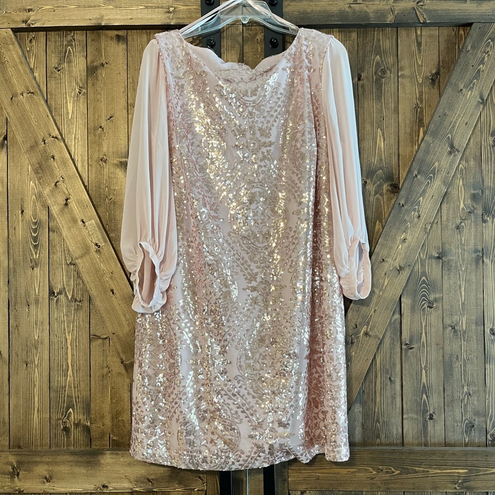 Sequins blush dress